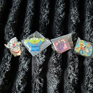 2008 Disney Pins (3) and Disney World Pin (1)